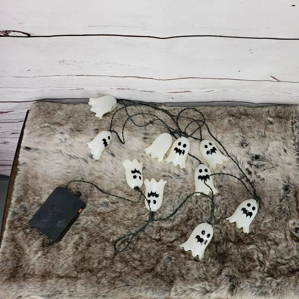 Halloween Svg‎ Decoration Ghost Garland String Light | Halloween Lights Battery